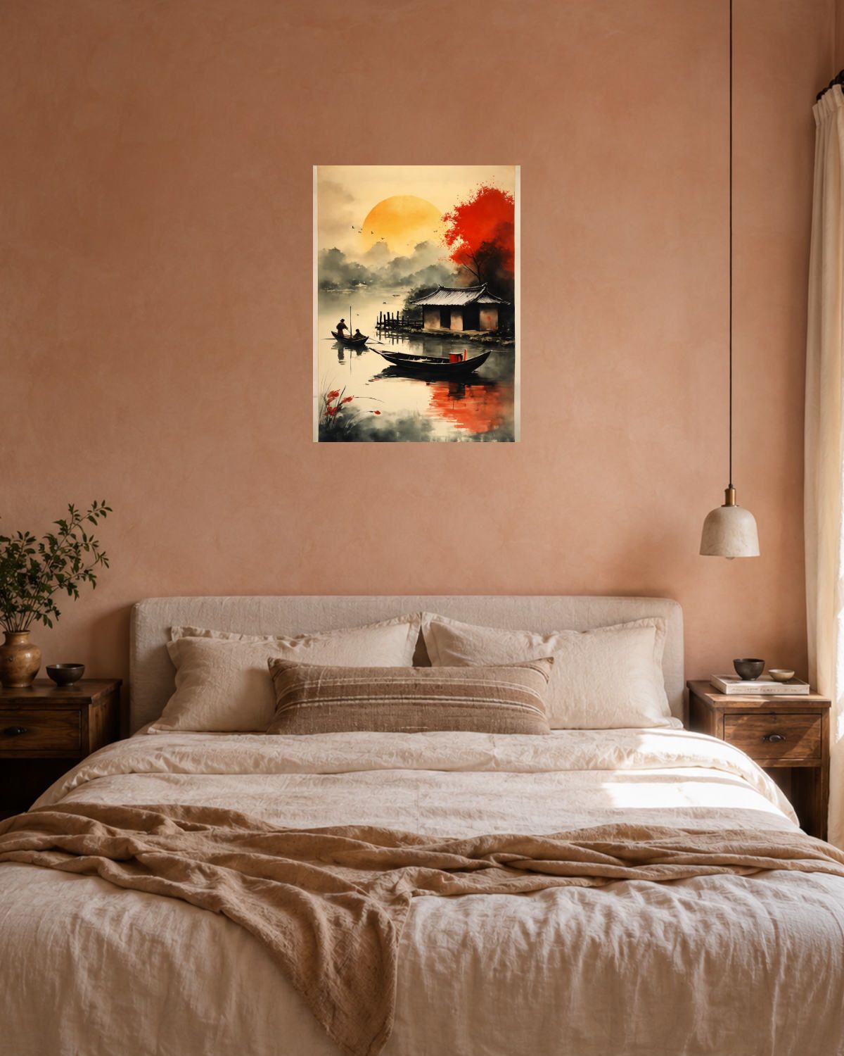 Chambre terracotta — vue 3