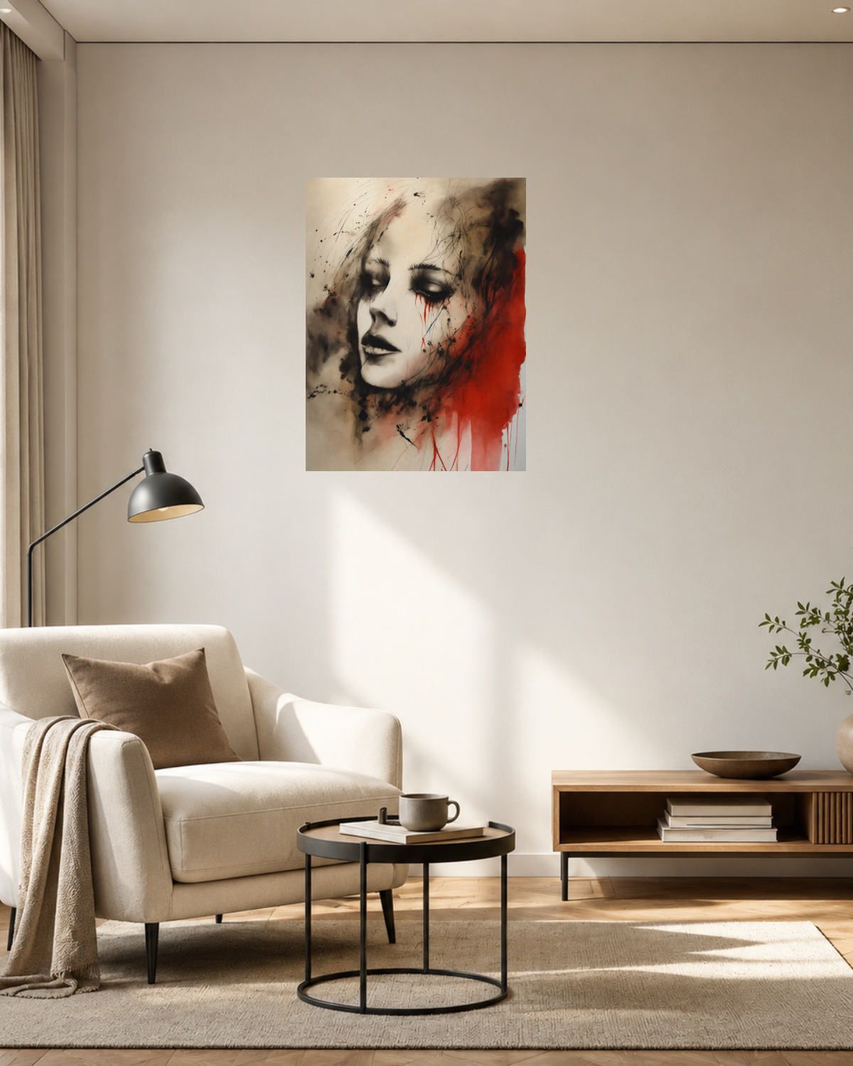 Salon fauteuil beige — vue 3