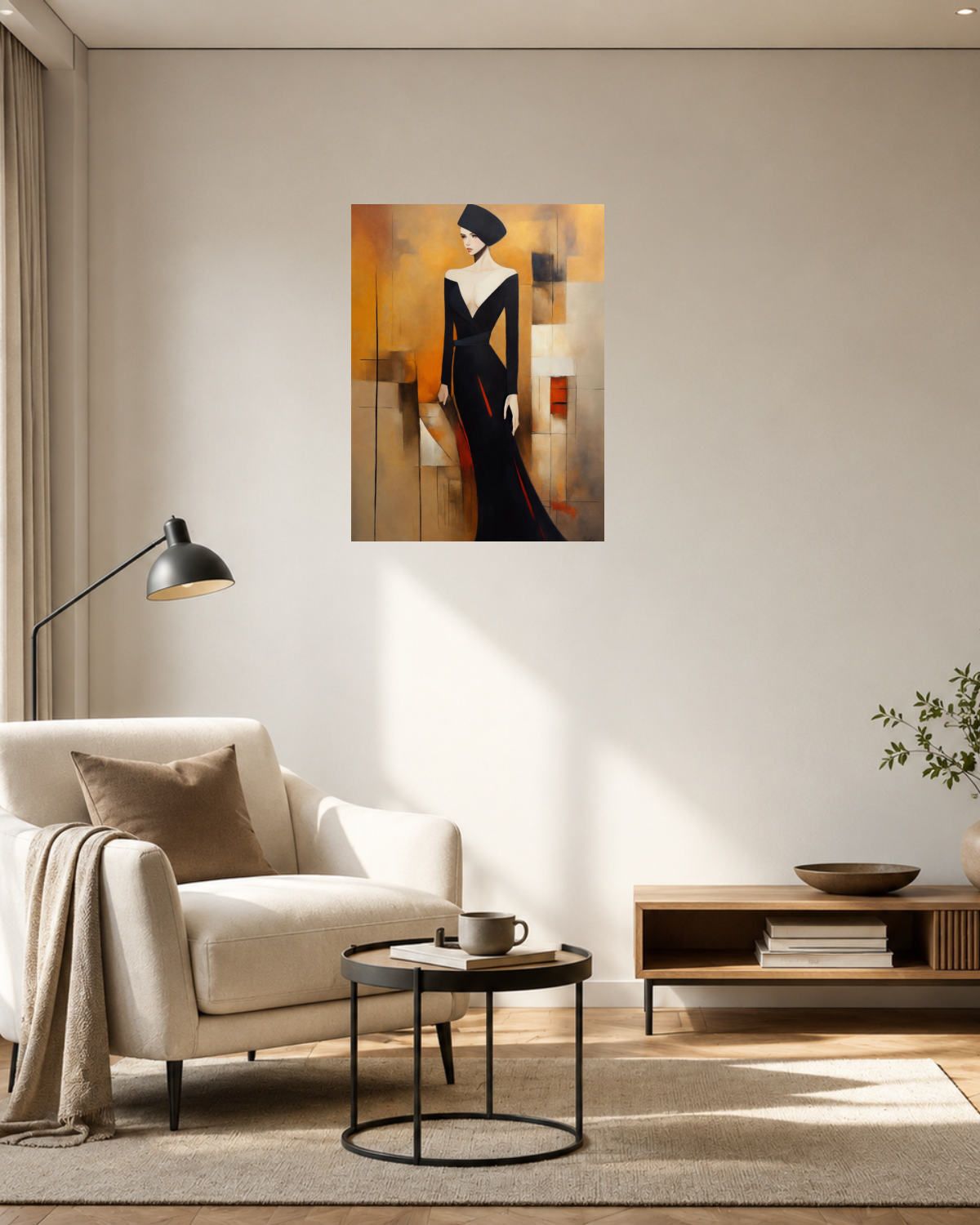 Salon fauteuil beige — vue 3