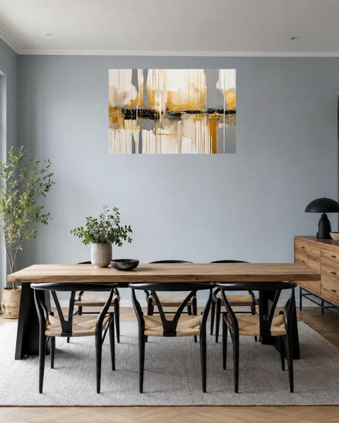 Salle à manger bleu gris