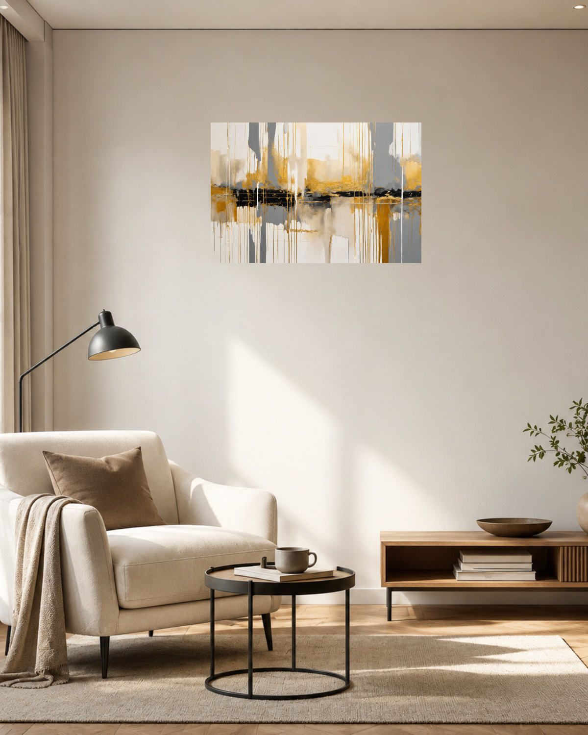 Salon fauteuil beige — vue 3