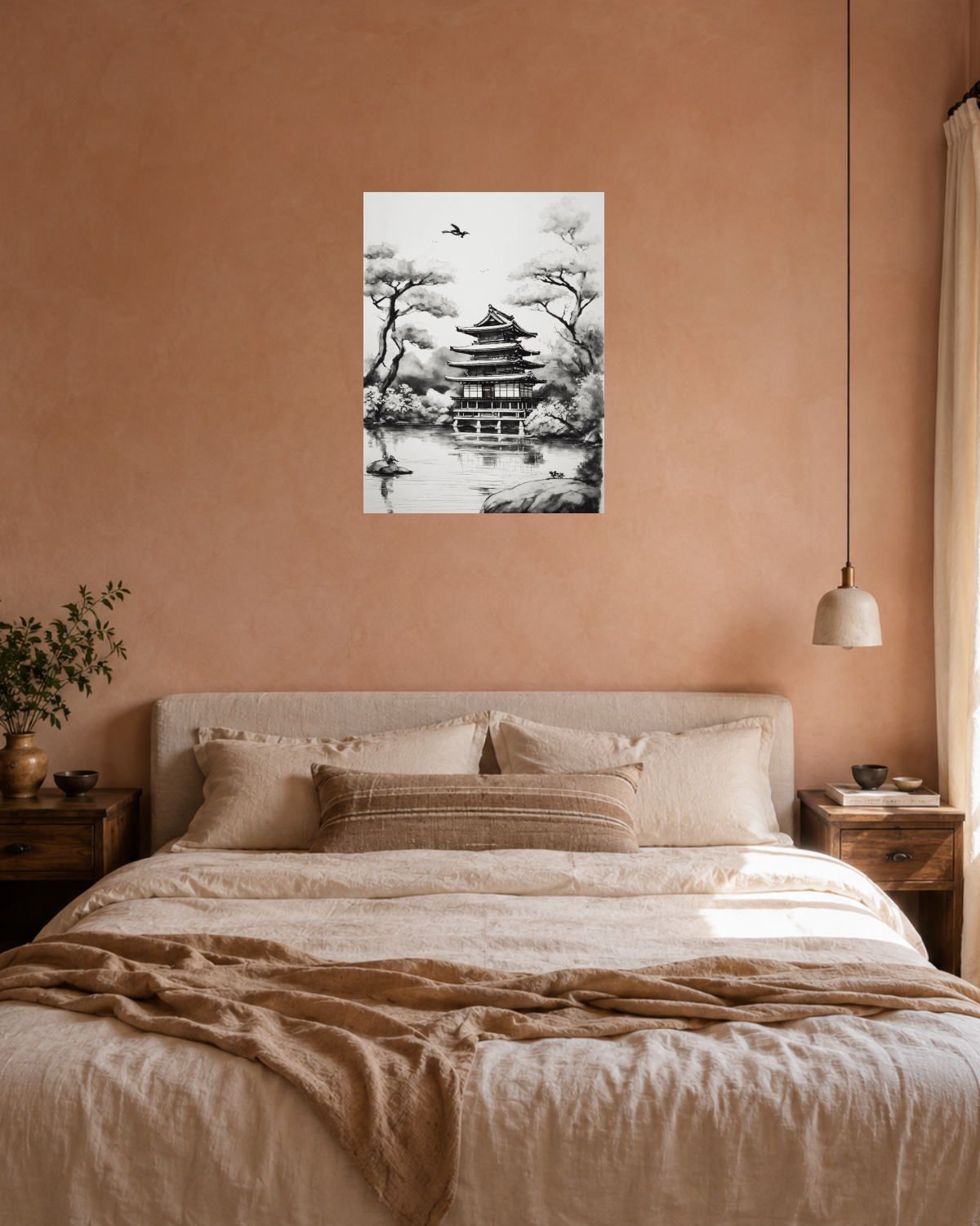 Chambre terracotta — vue 3