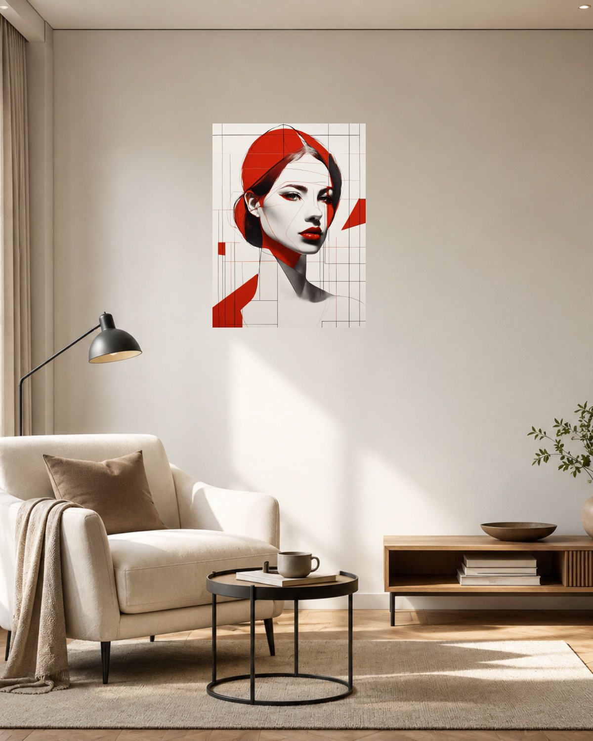 Salon fauteuil beige — vue 3
