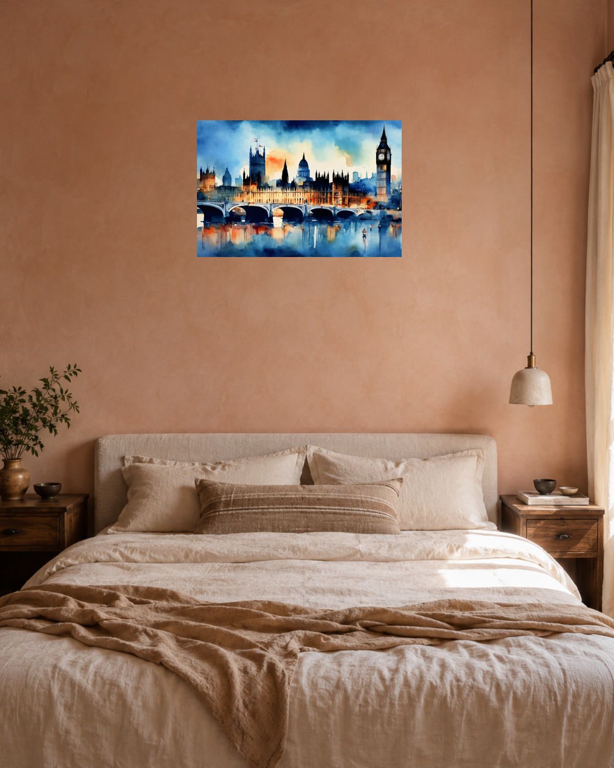 Chambre terracotta — vue 3