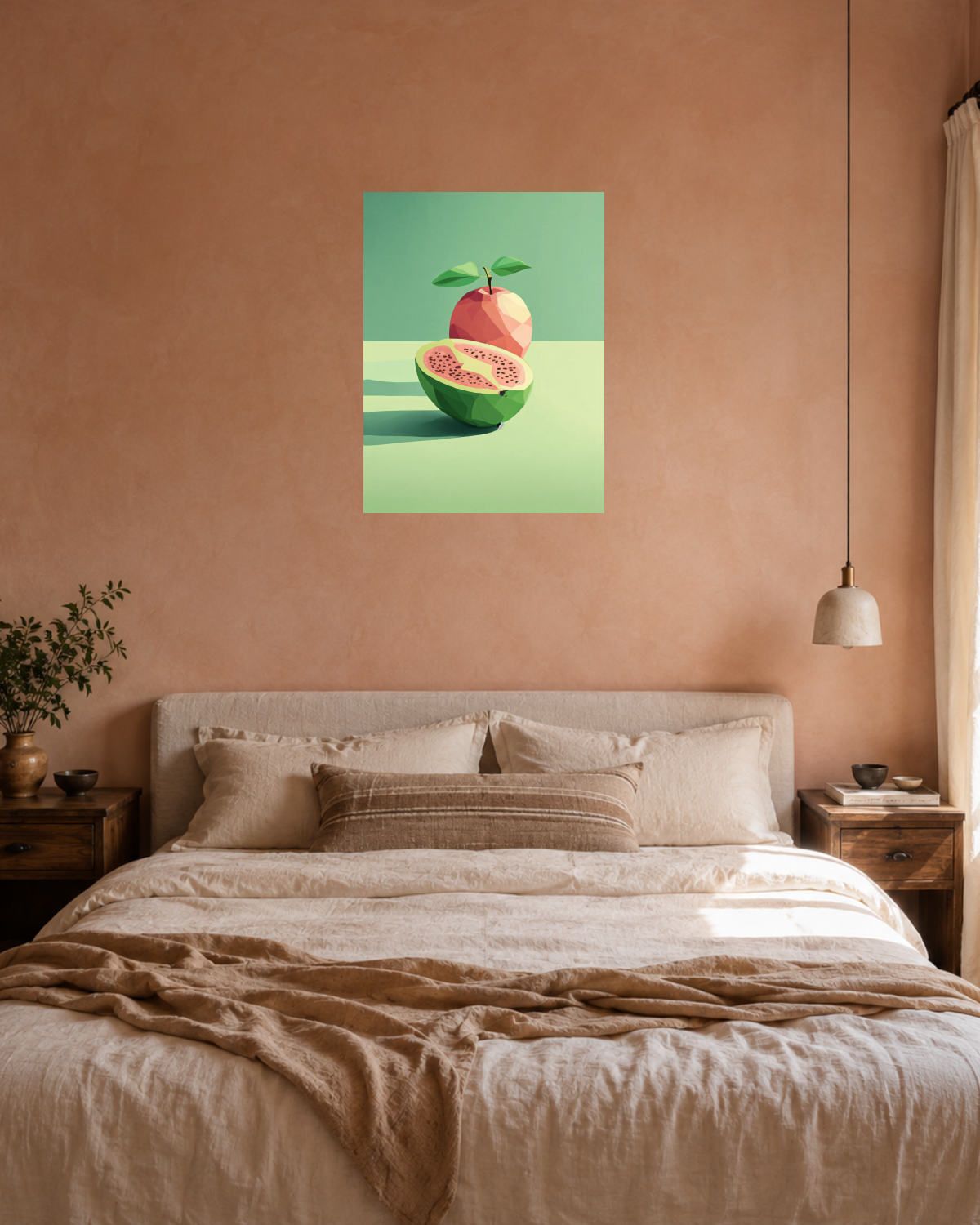 Chambre terracotta — vue 3