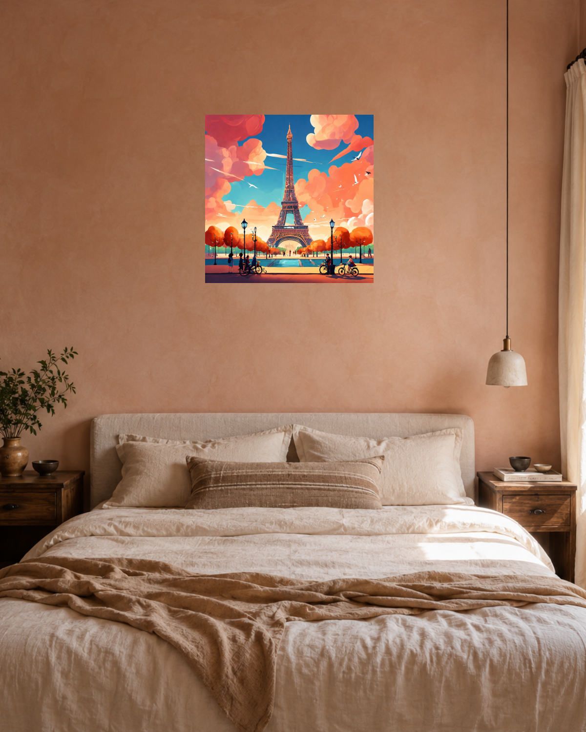 Chambre terracotta — vue 3