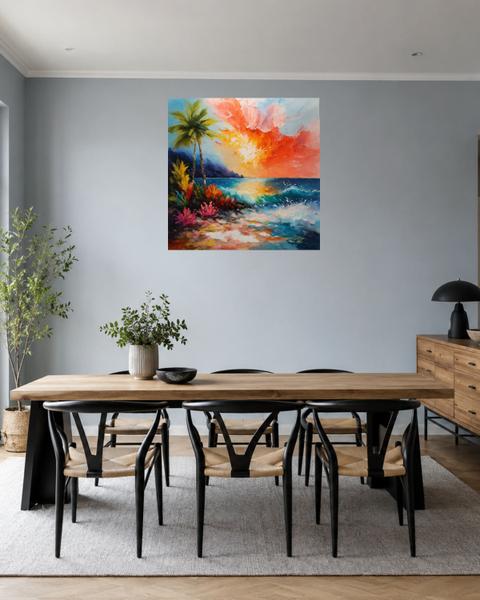 Salle à manger bleu gris