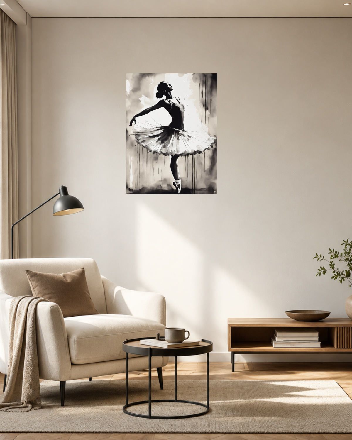 Salon fauteuil beige — vue 3