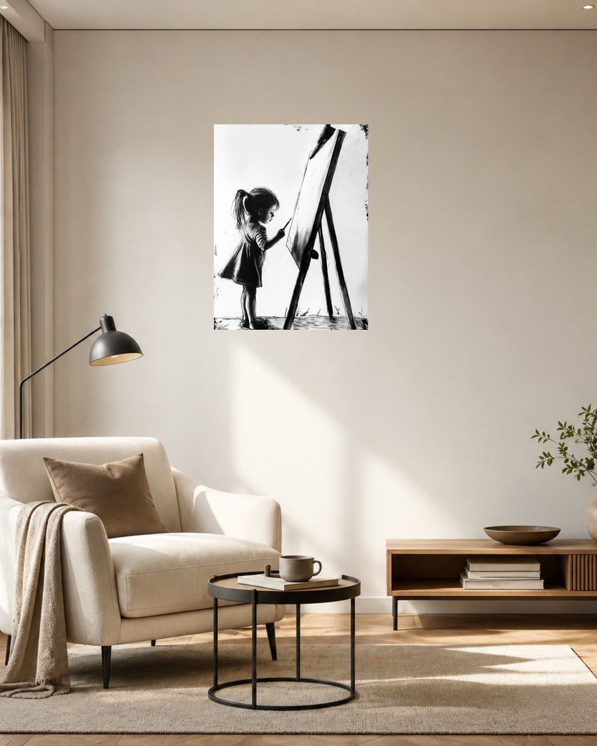 Salon fauteuil beige — vue 3