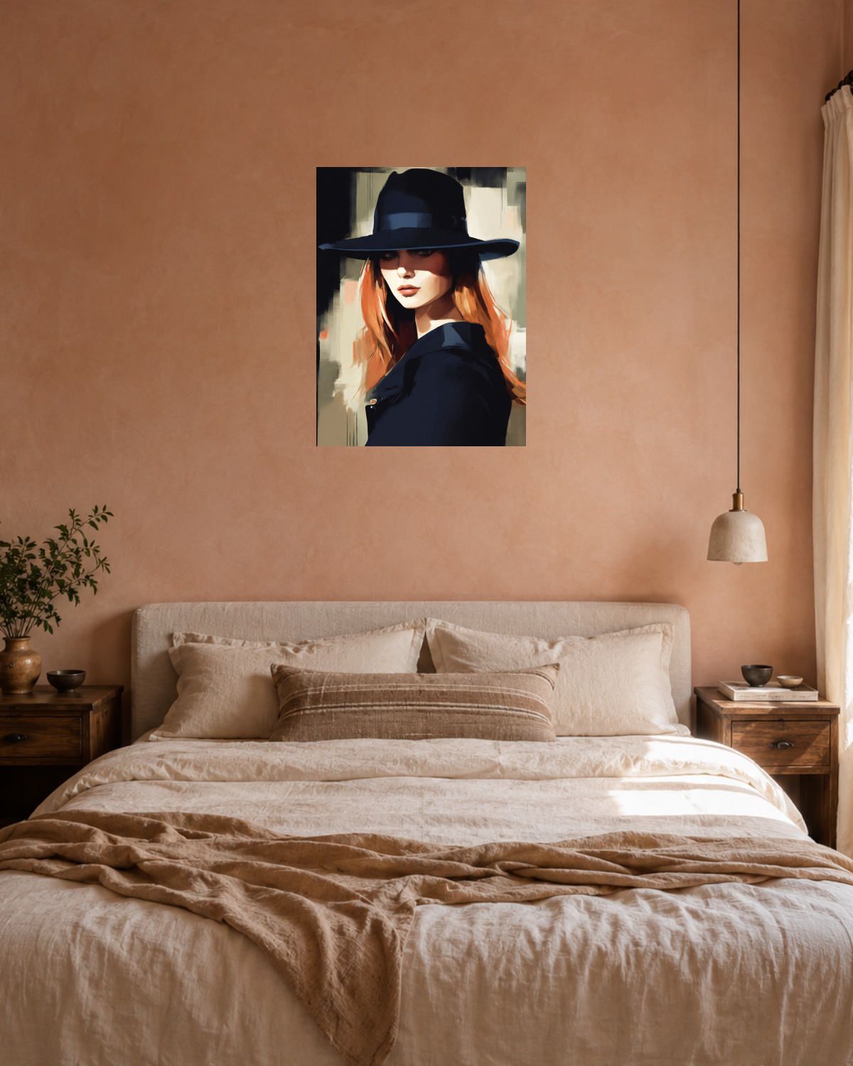 Chambre terracotta — vue 3