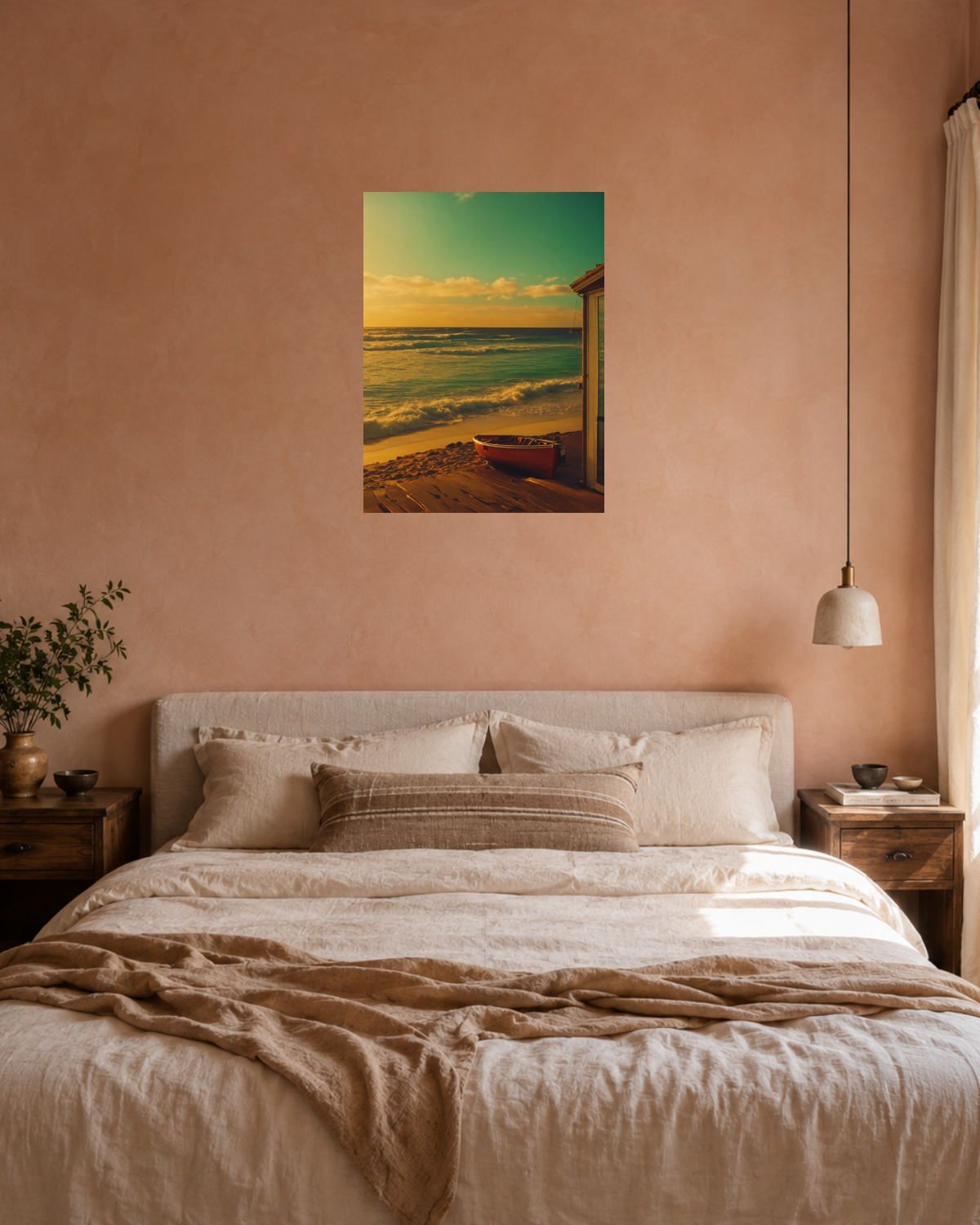 Chambre terracotta — vue 3