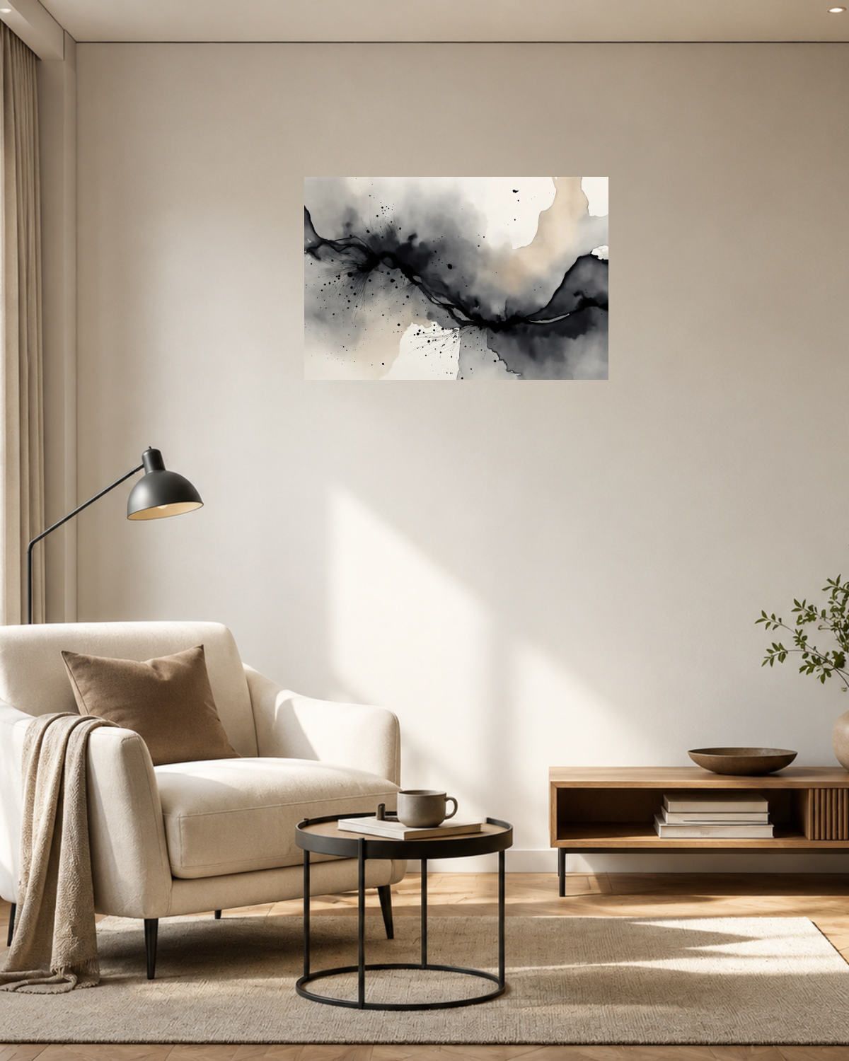 Salon fauteuil beige — vue 3