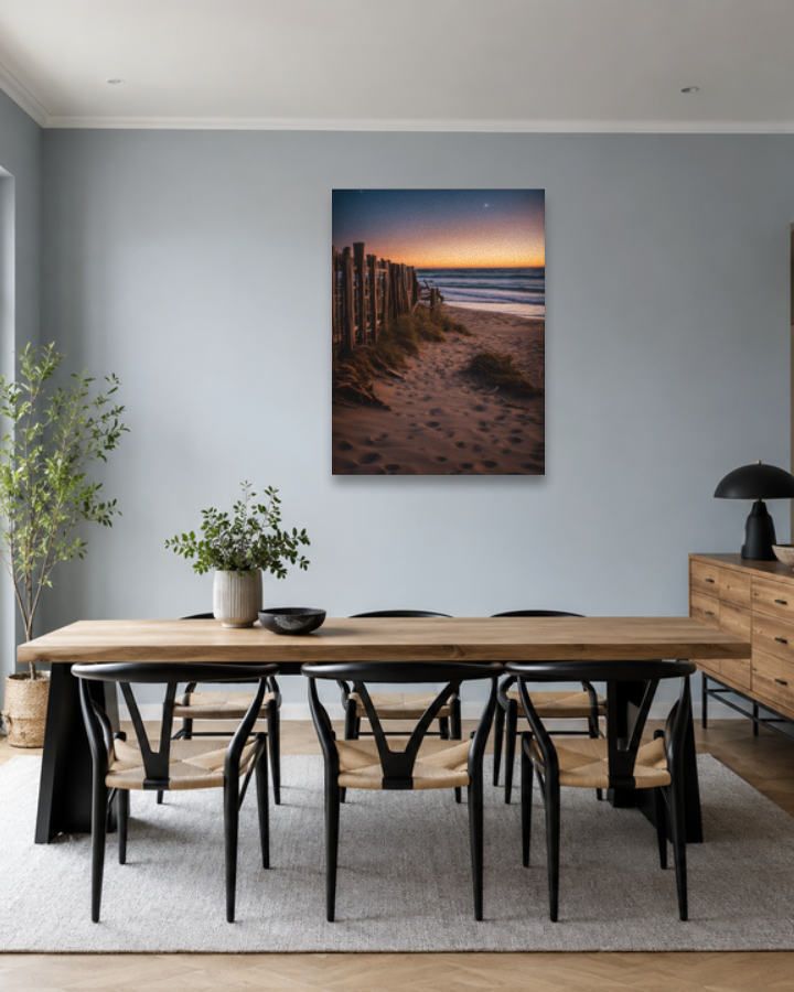 Salle à manger bleu gris