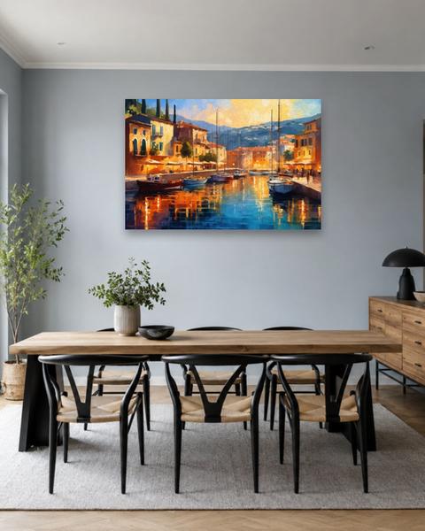 Salle à manger bleu gris
