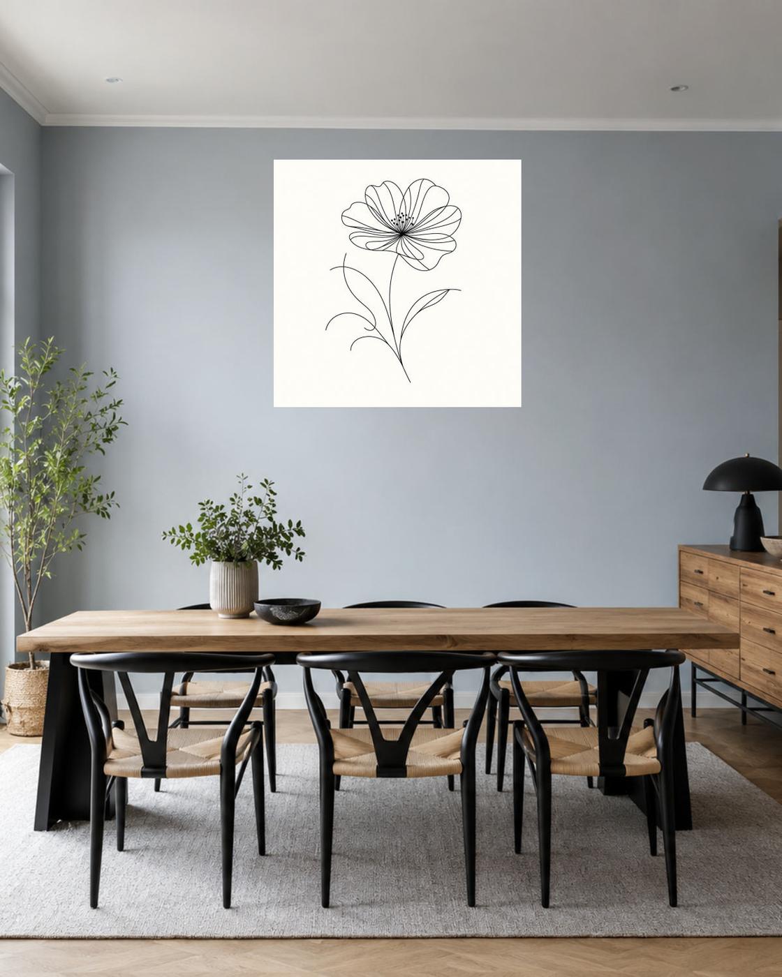 Salle à manger bleu gris