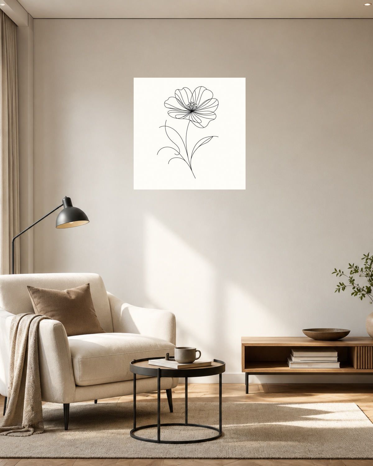 Salon fauteuil beige — vue 3