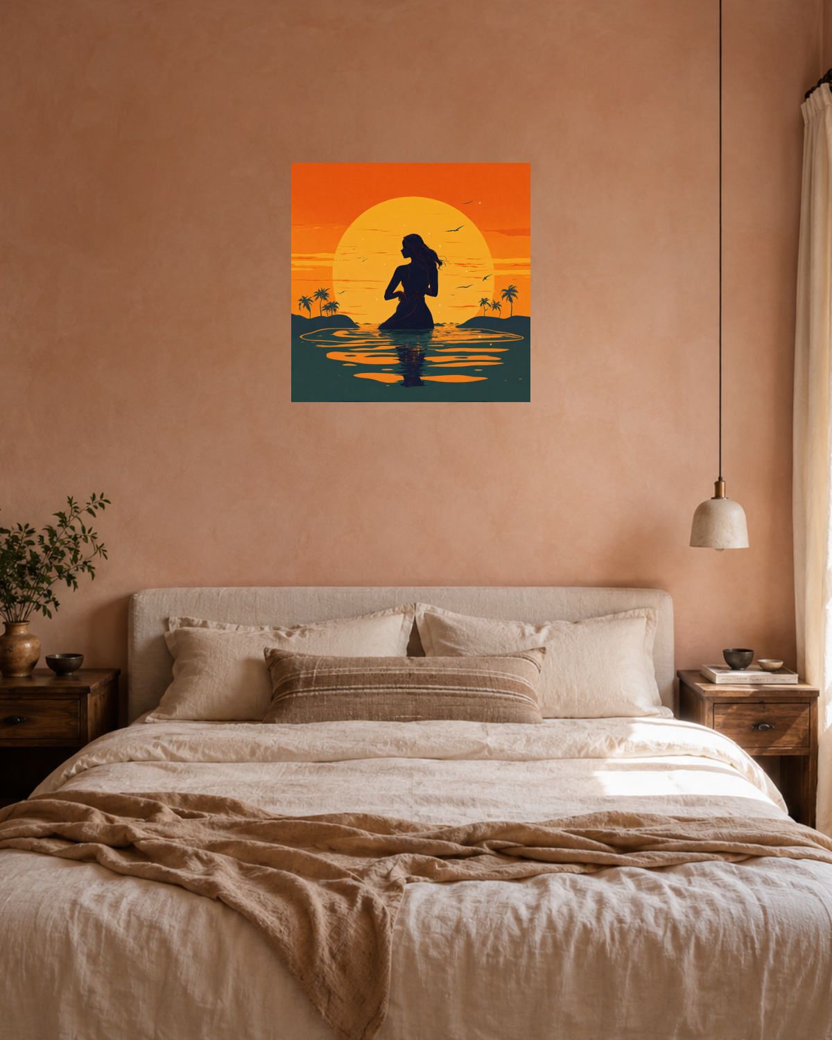 Chambre terracotta — vue 3