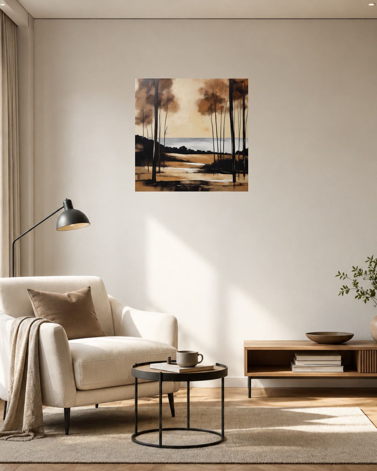 Salon fauteuil beige — vue 3