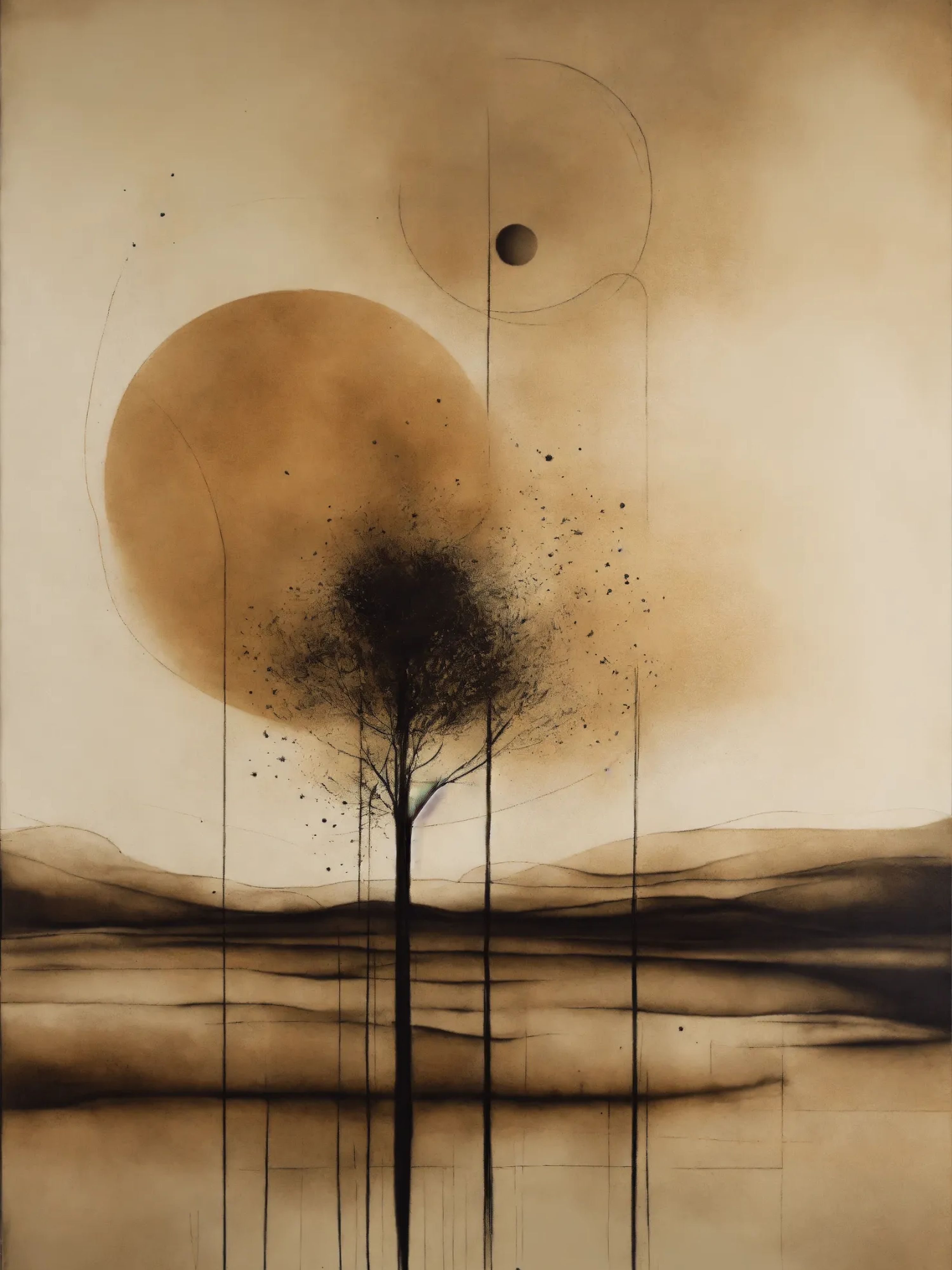 Arbre lune abstraite — vue 4
