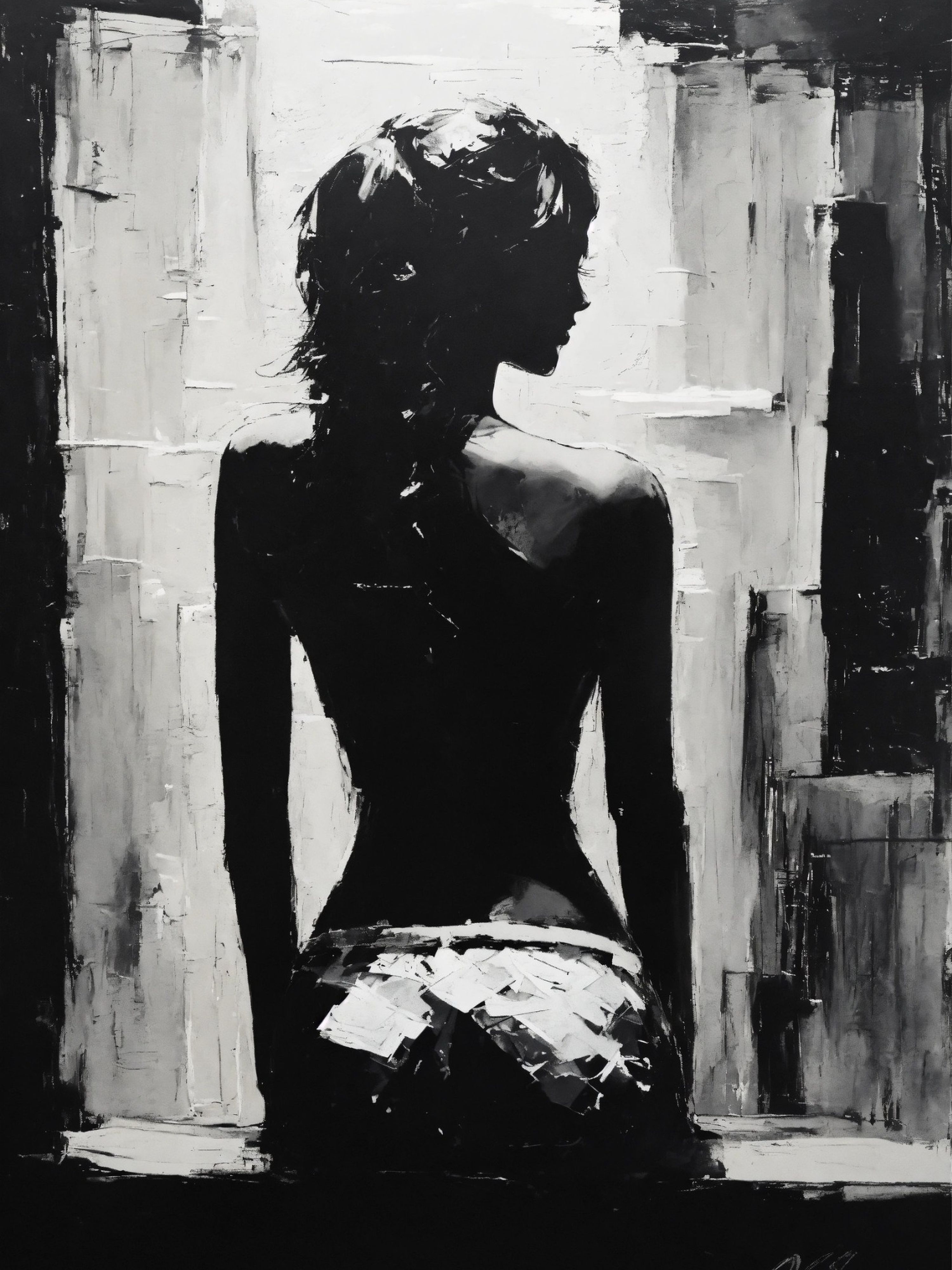 Femme Noir Blanc — vue 4