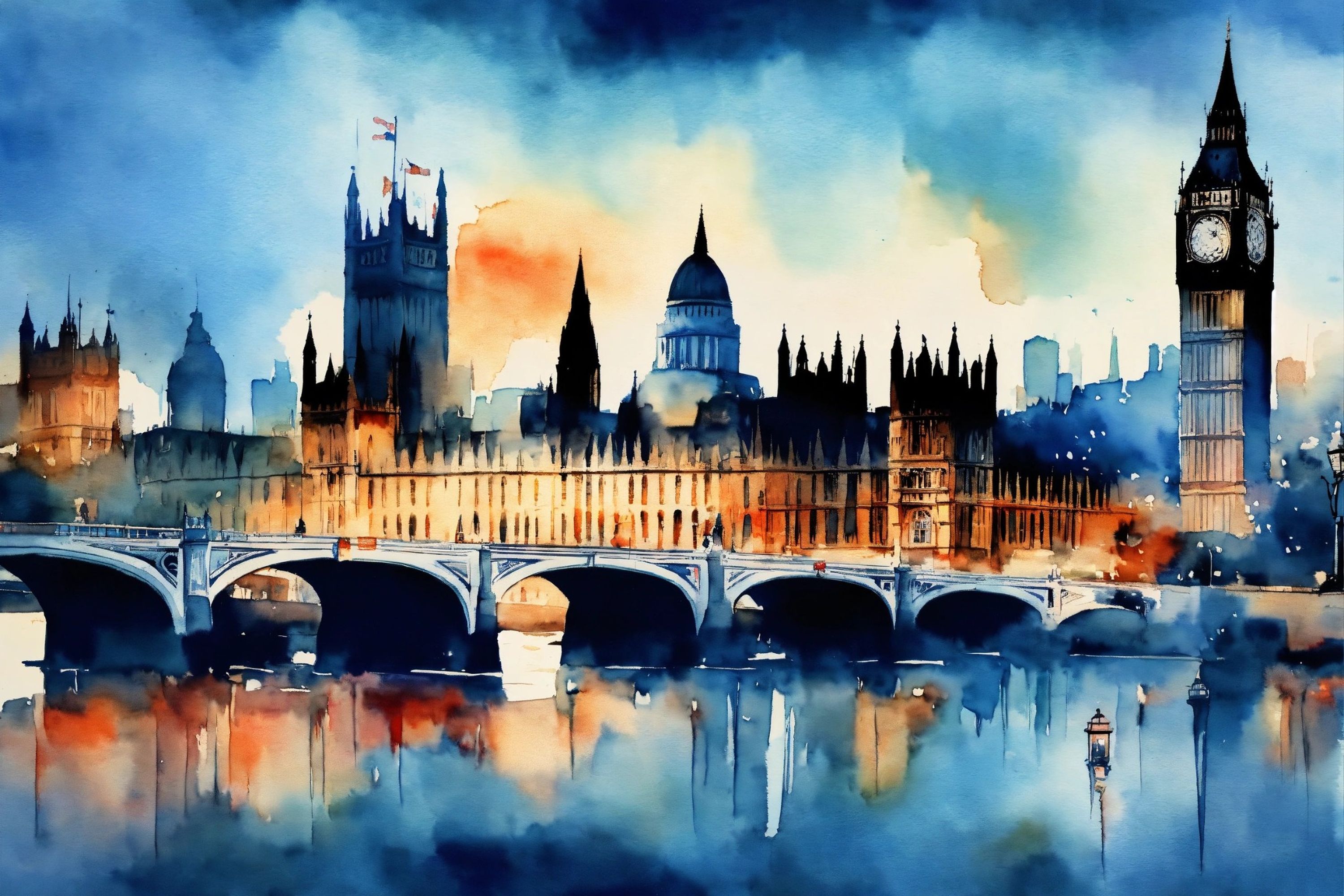 Londres Aquarelles Ciel — vue 4