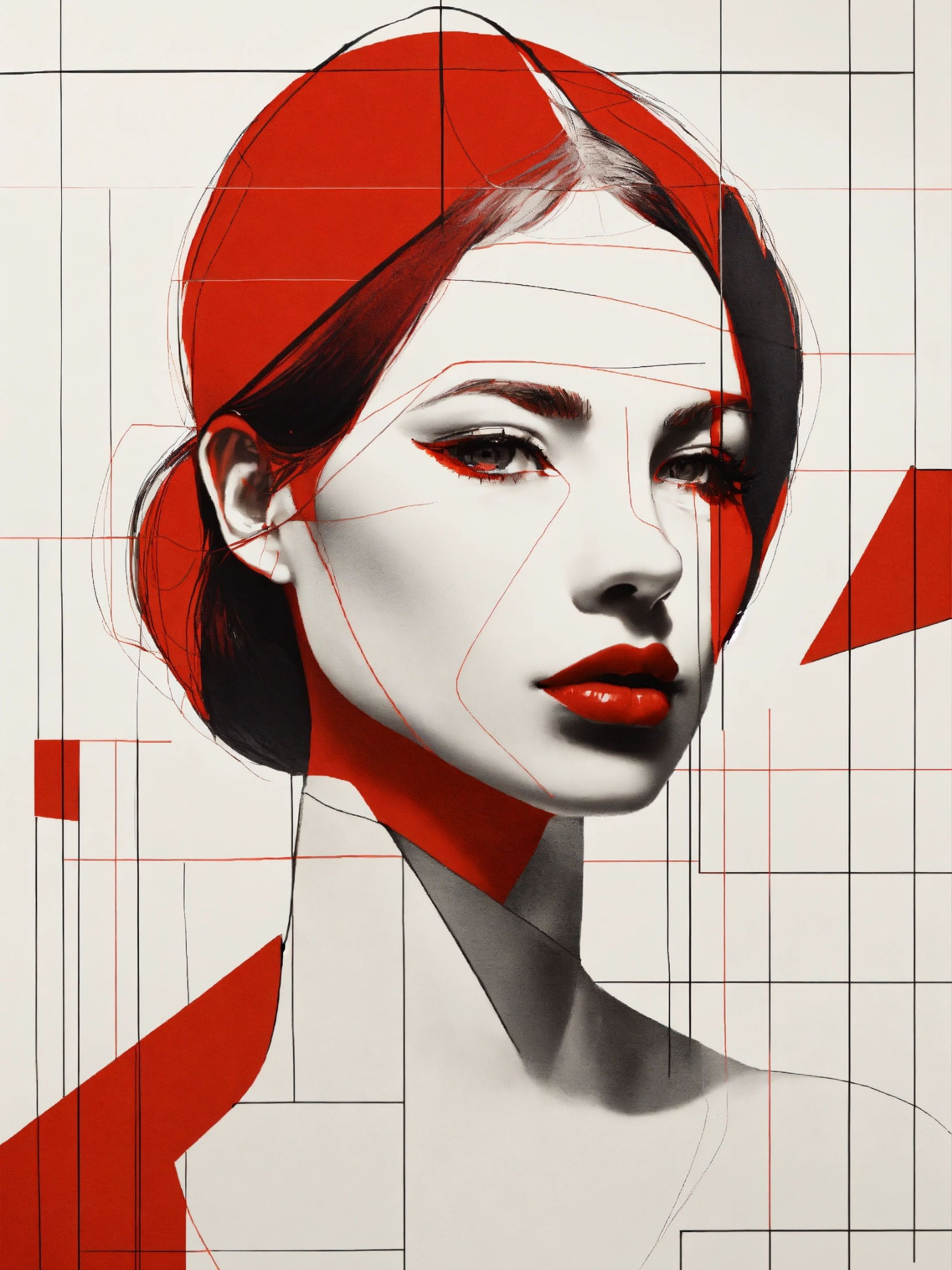 Portrait femme rouge — vue 4