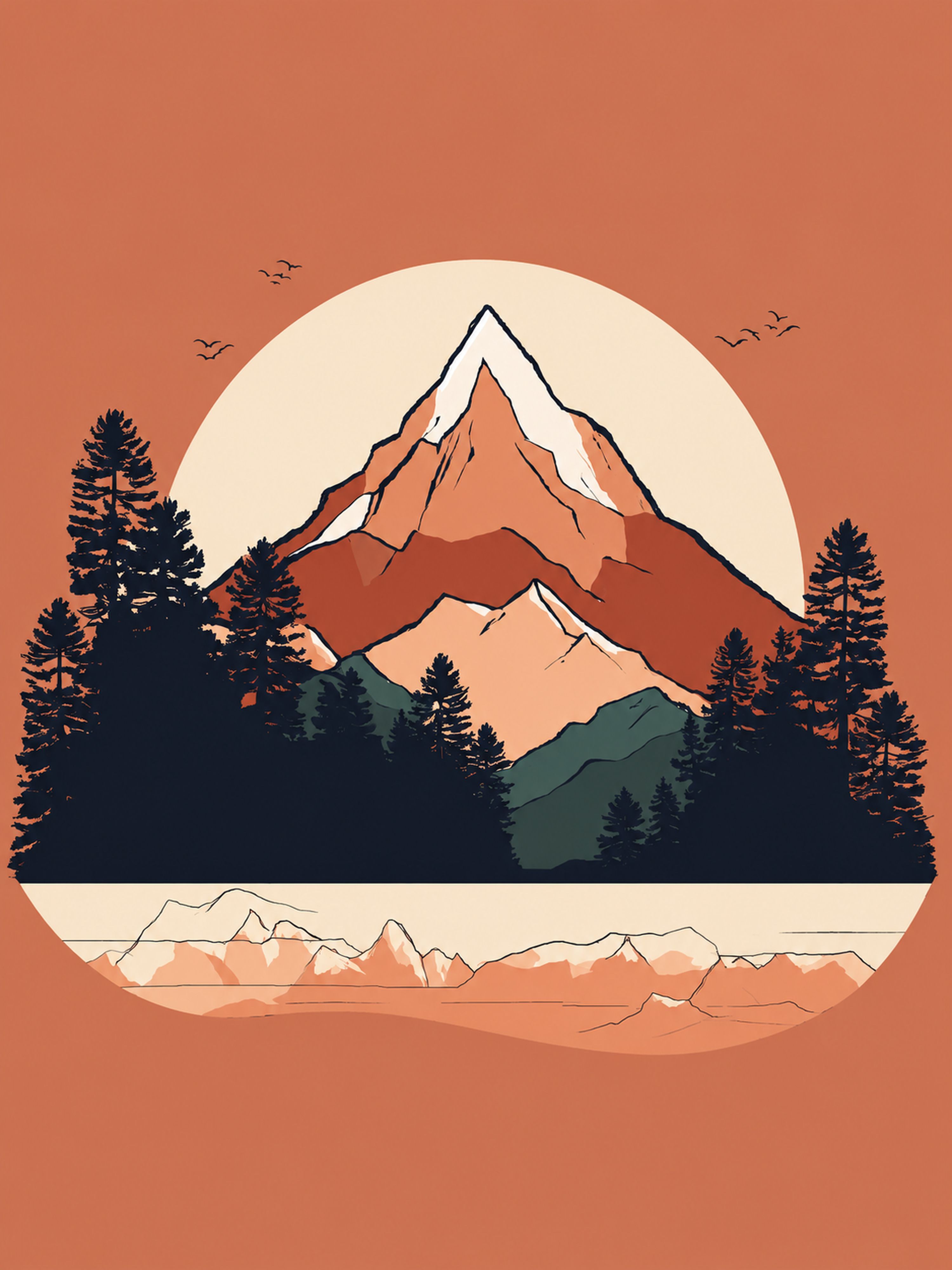Montagnes Forêt Soleil — vue 4