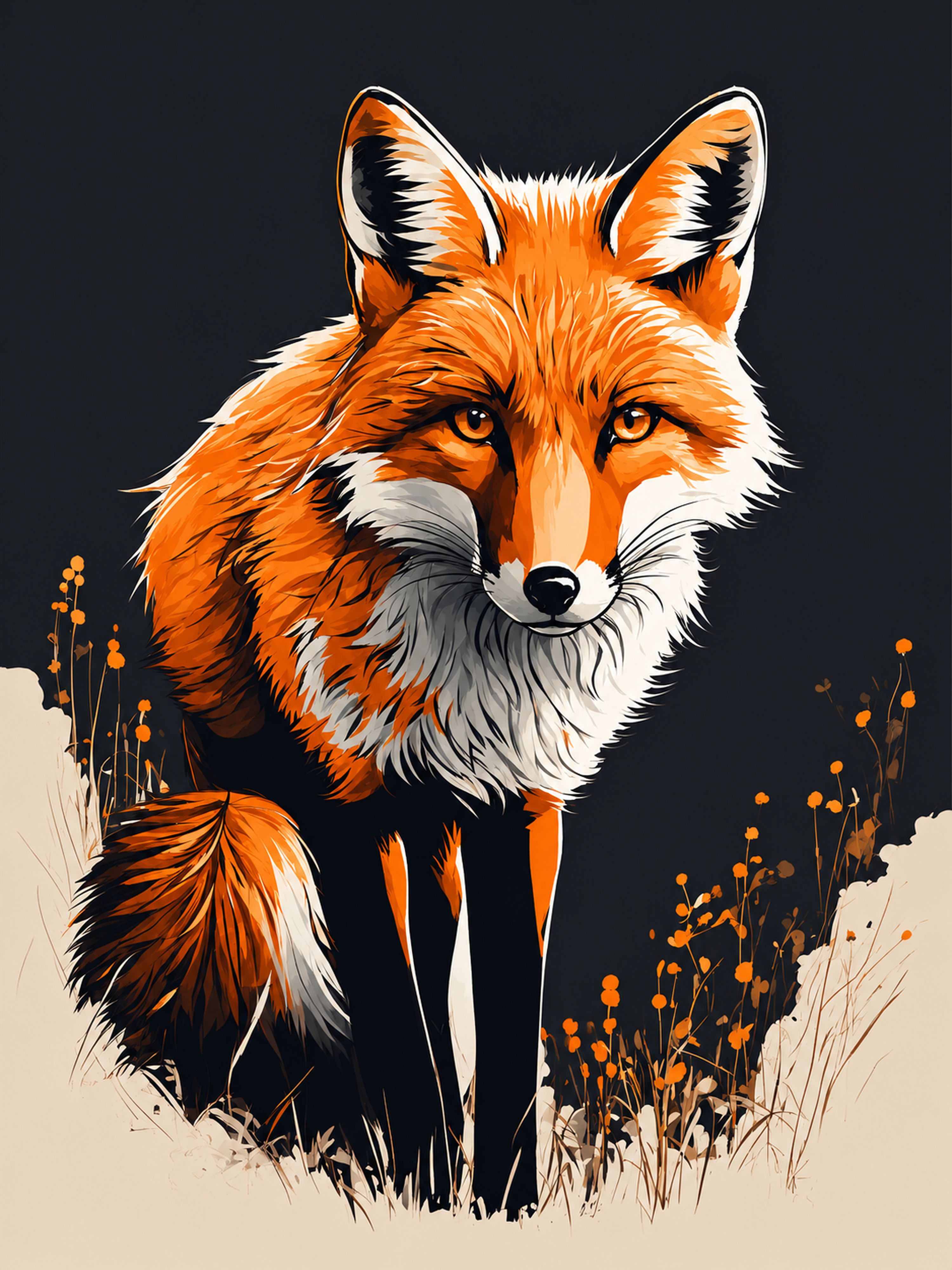 Renard Roux Stylisé — vue 4
