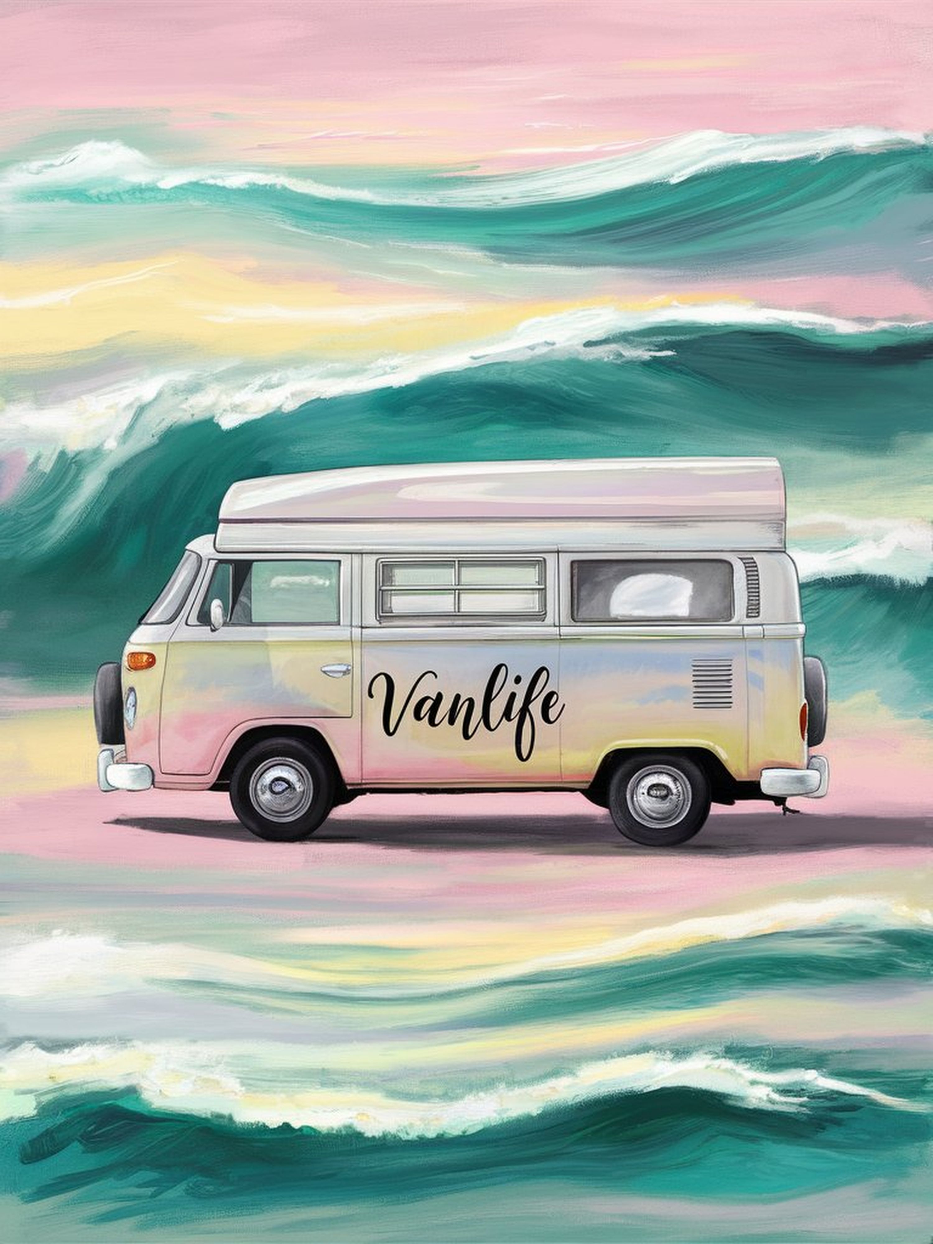 Van aménagé pastel — vue 4