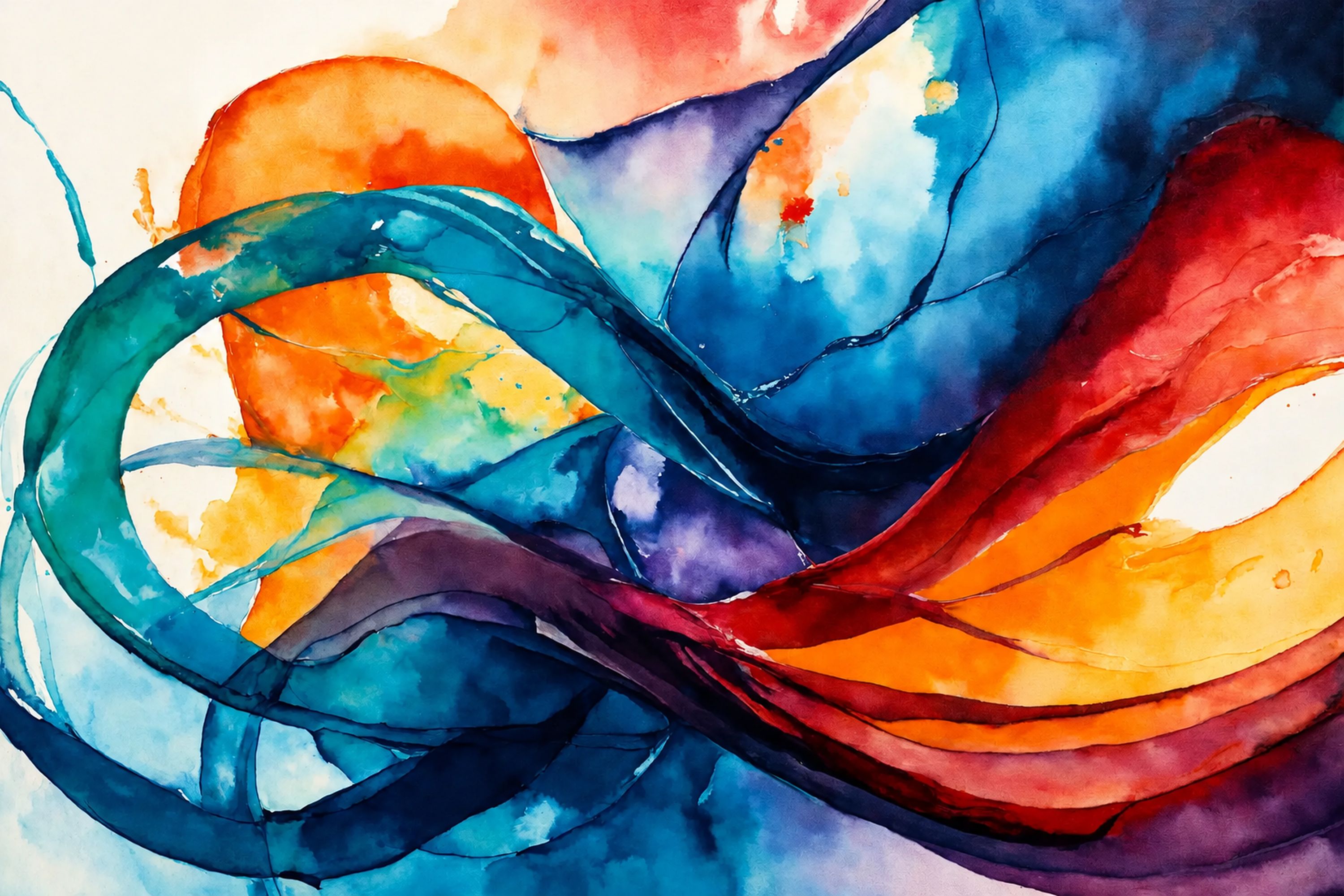 Vagues abstraites colorées — vue 4