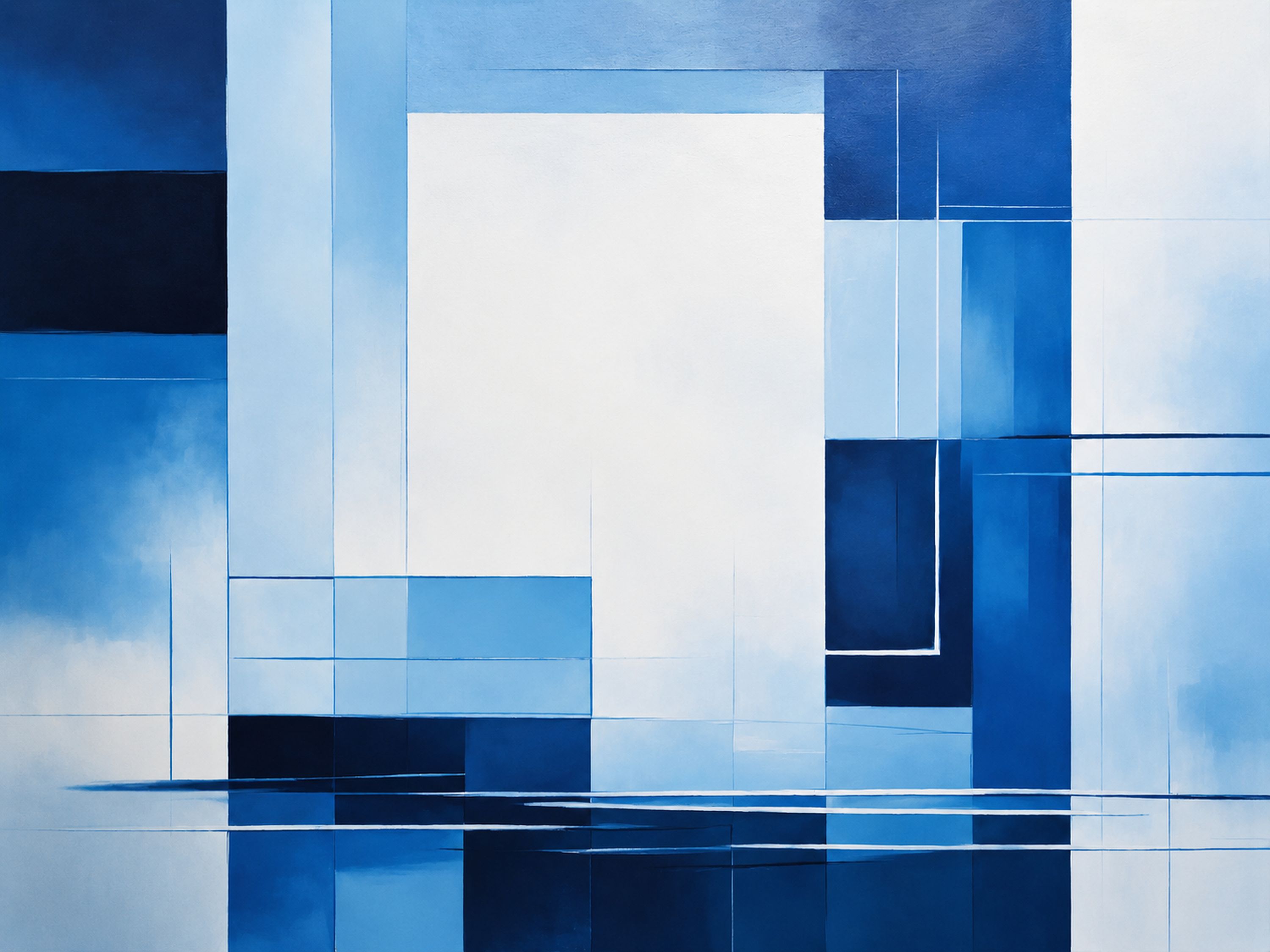 Abstraction Géométrique Bleue — vue 4