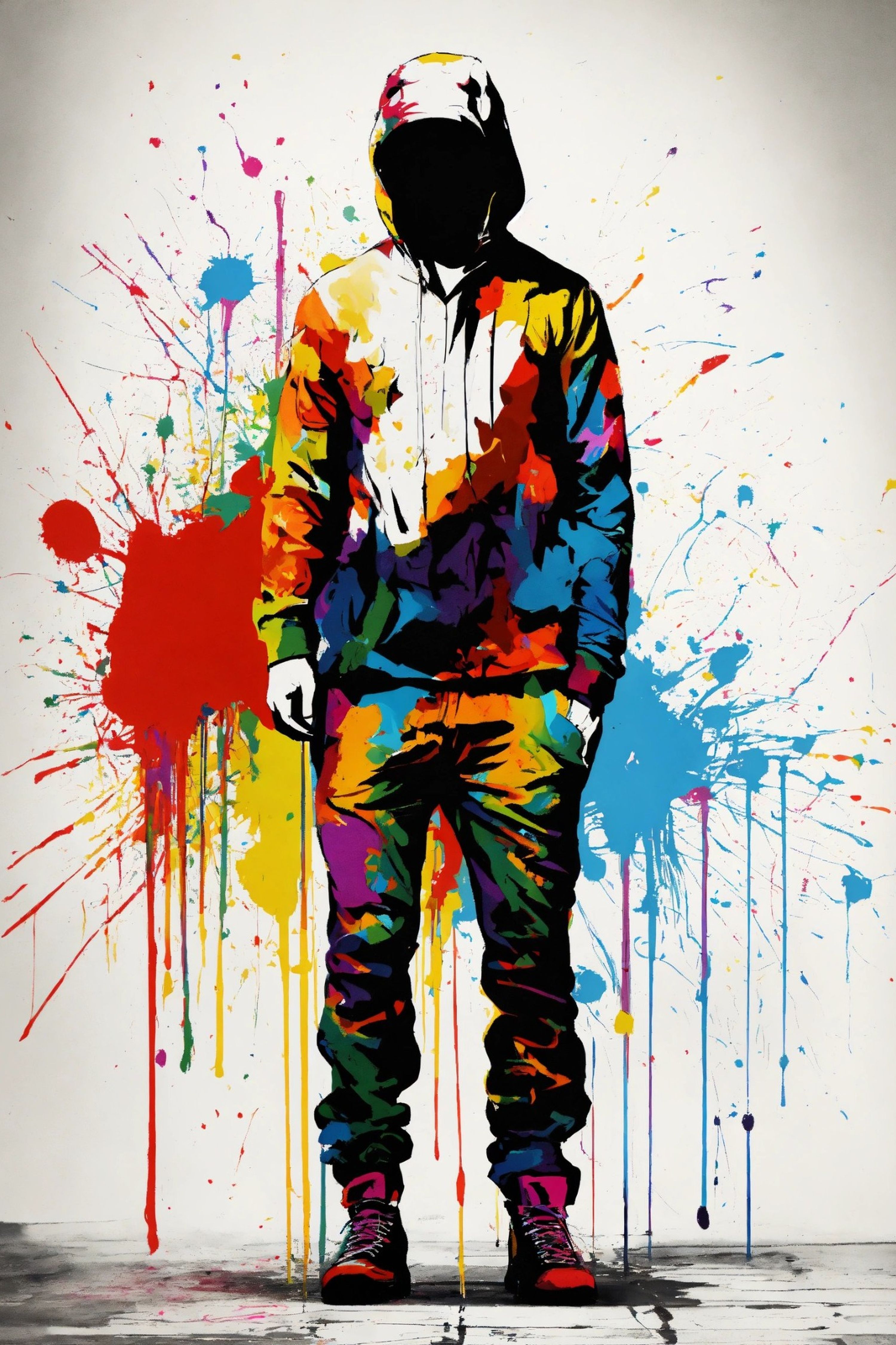 Silhouette Street Art Colorié — vue 4
