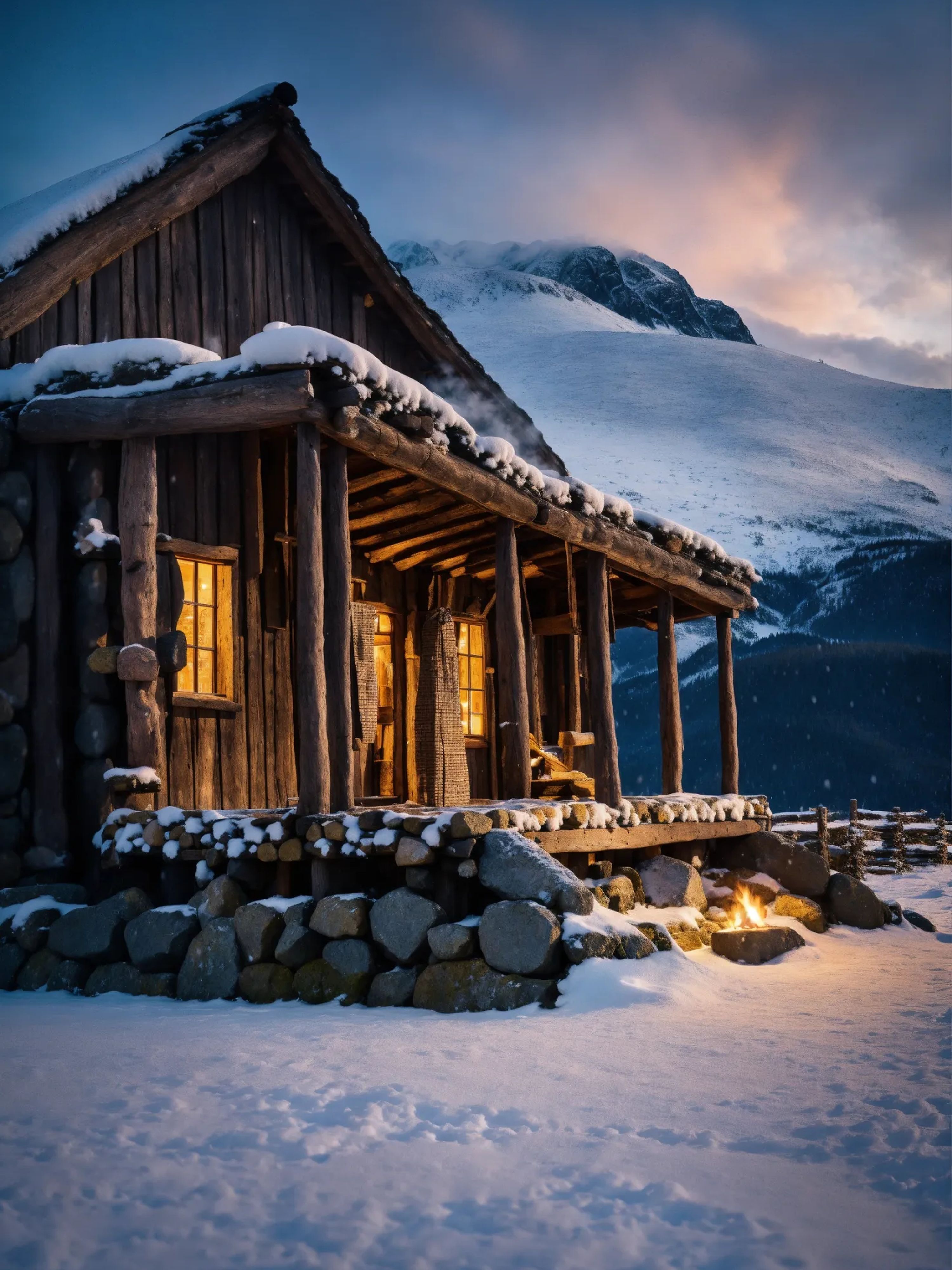 Chalet Hiver Montagne — vue 4