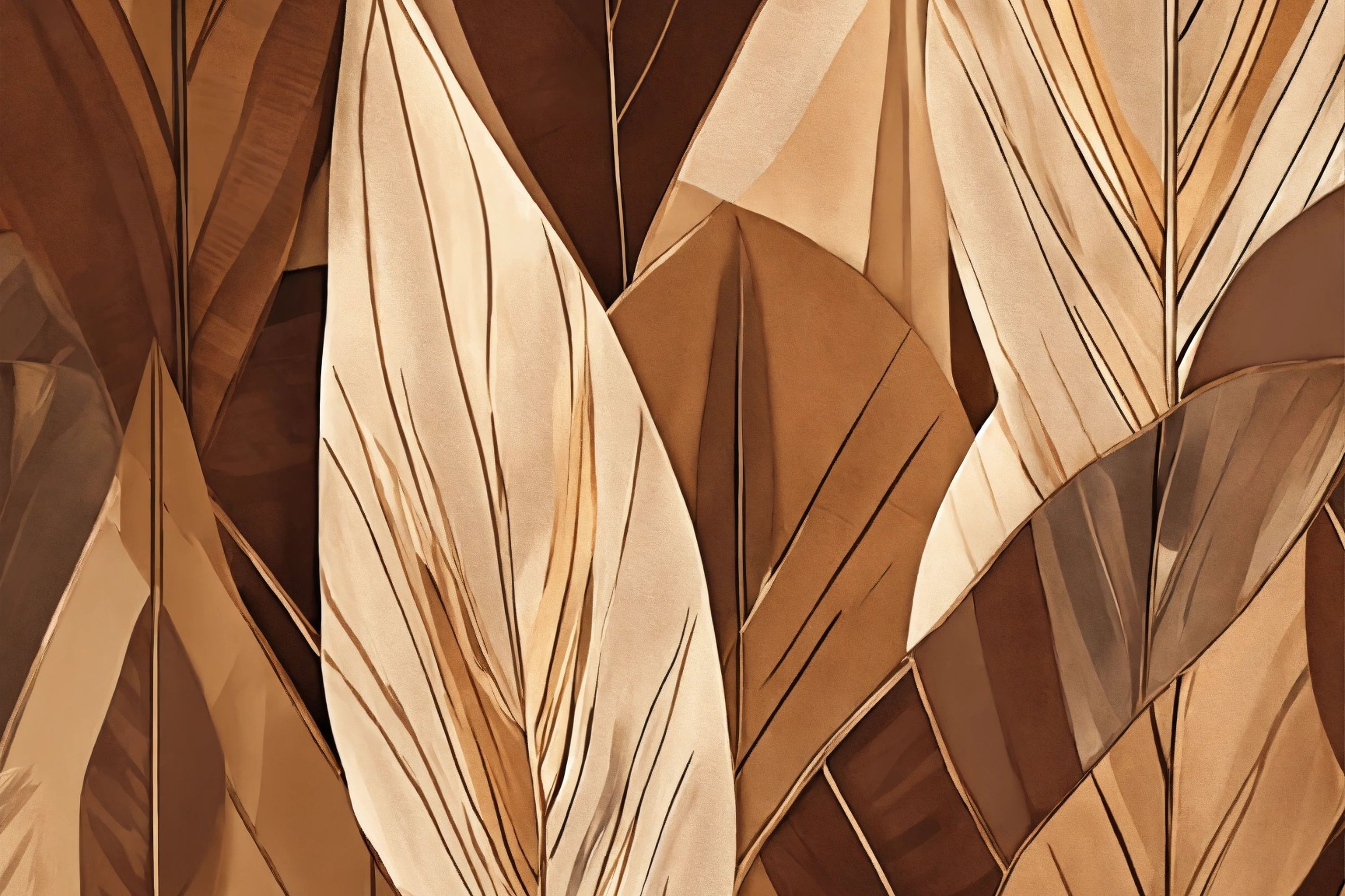 Feuilles abstraites terre — vue 4