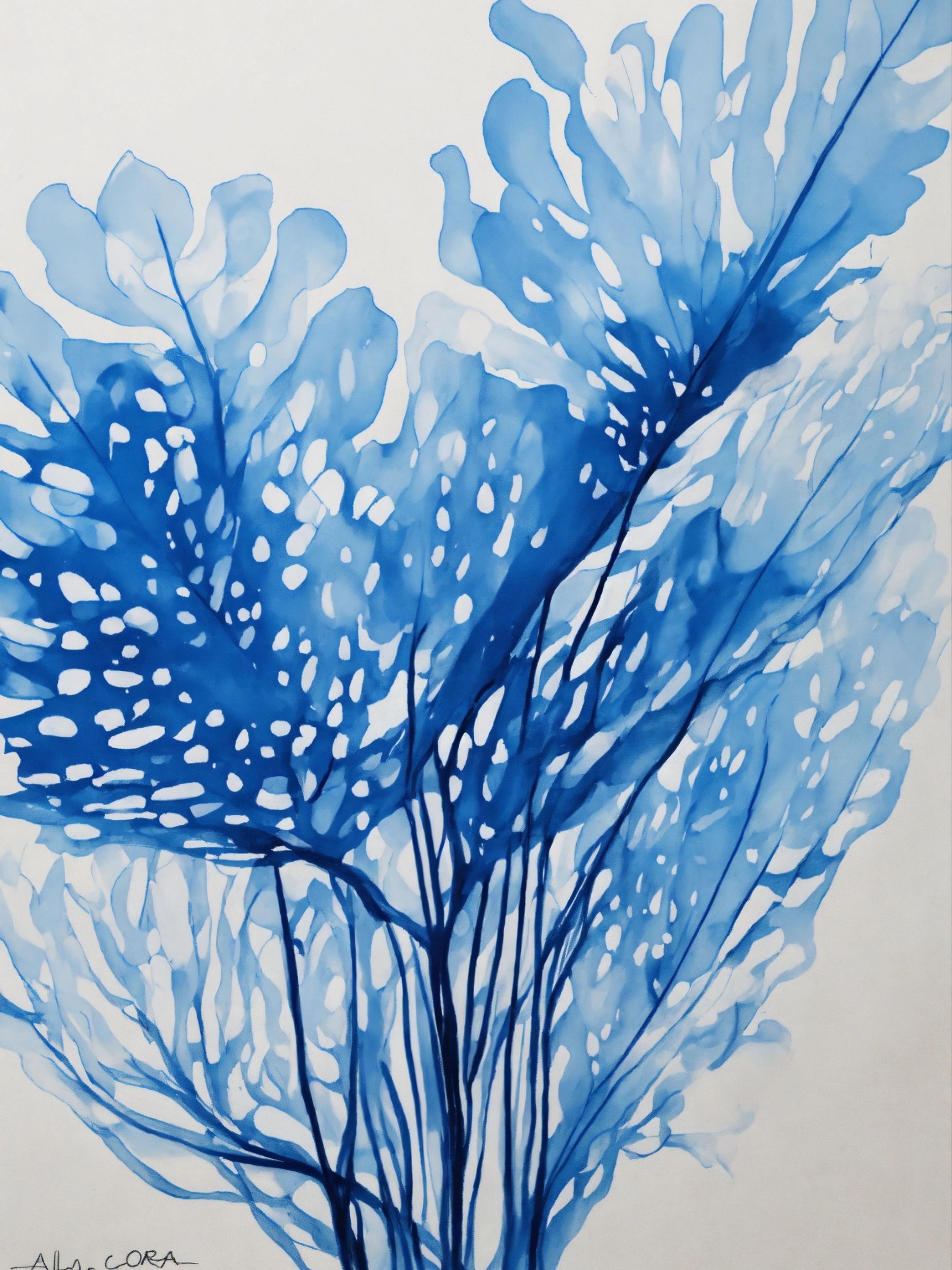 Algues bleues marines — vue 4