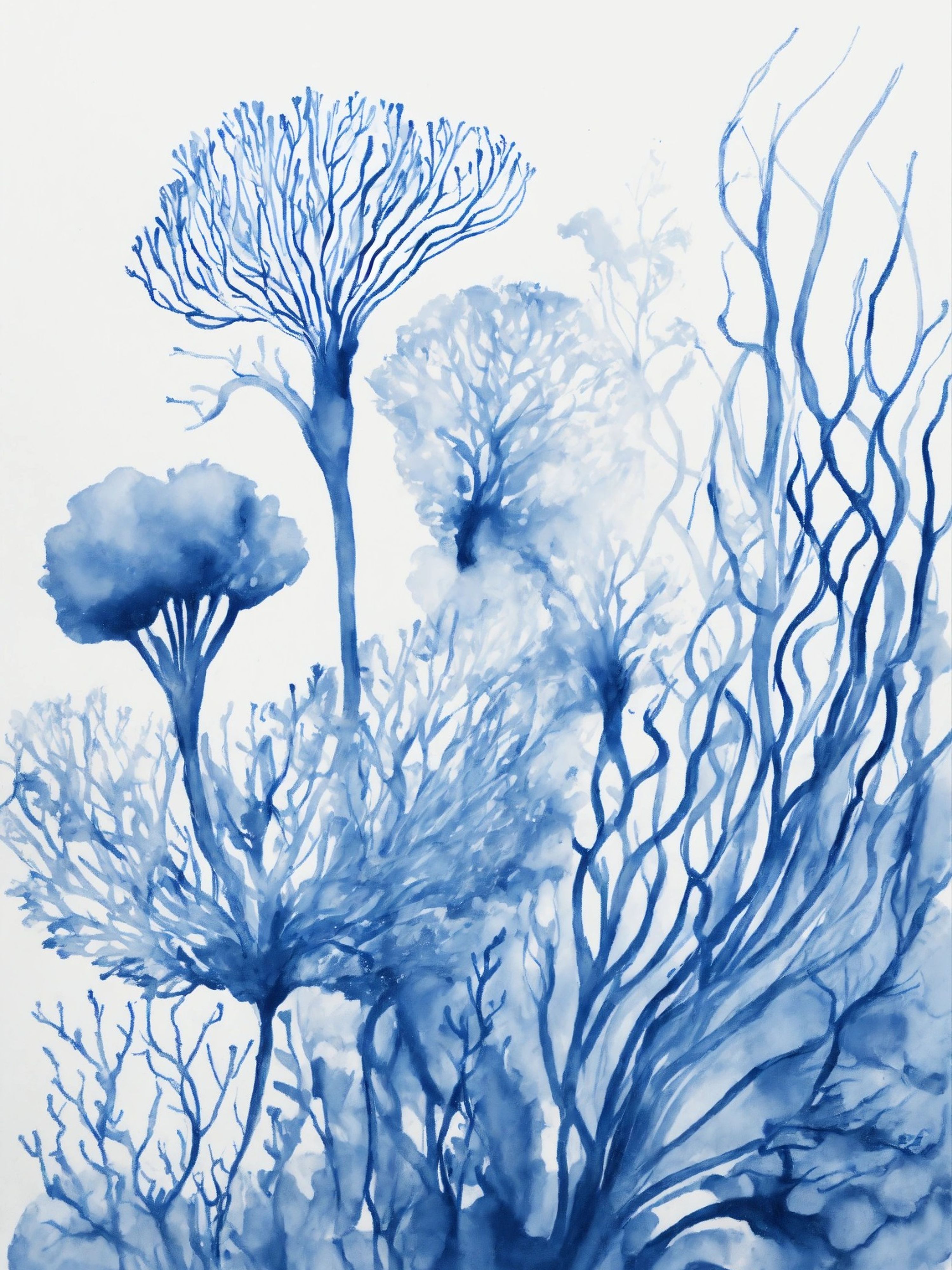 Végétation marine bleue — vue 4
