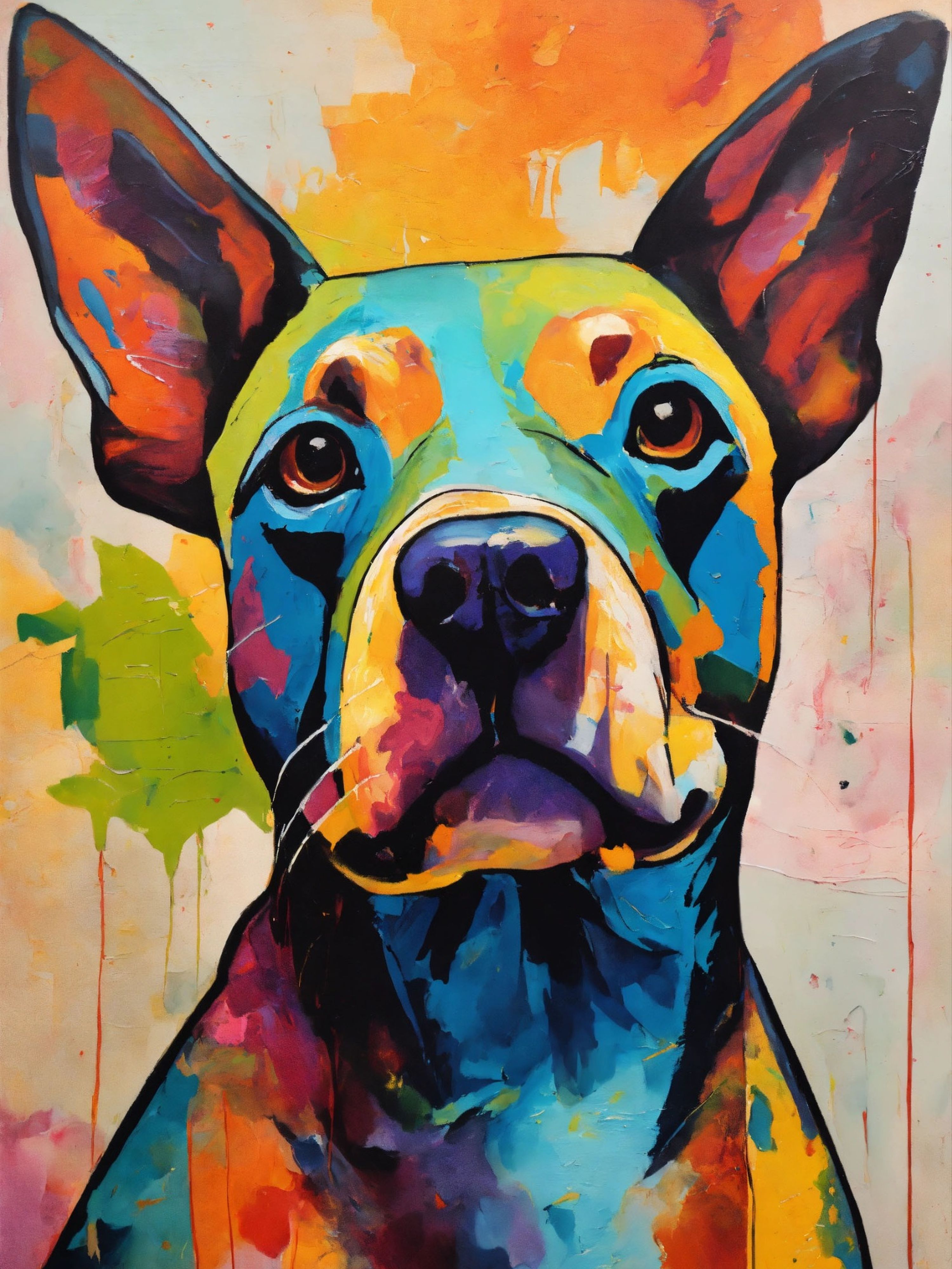 Chien coloré pop art — vue 4