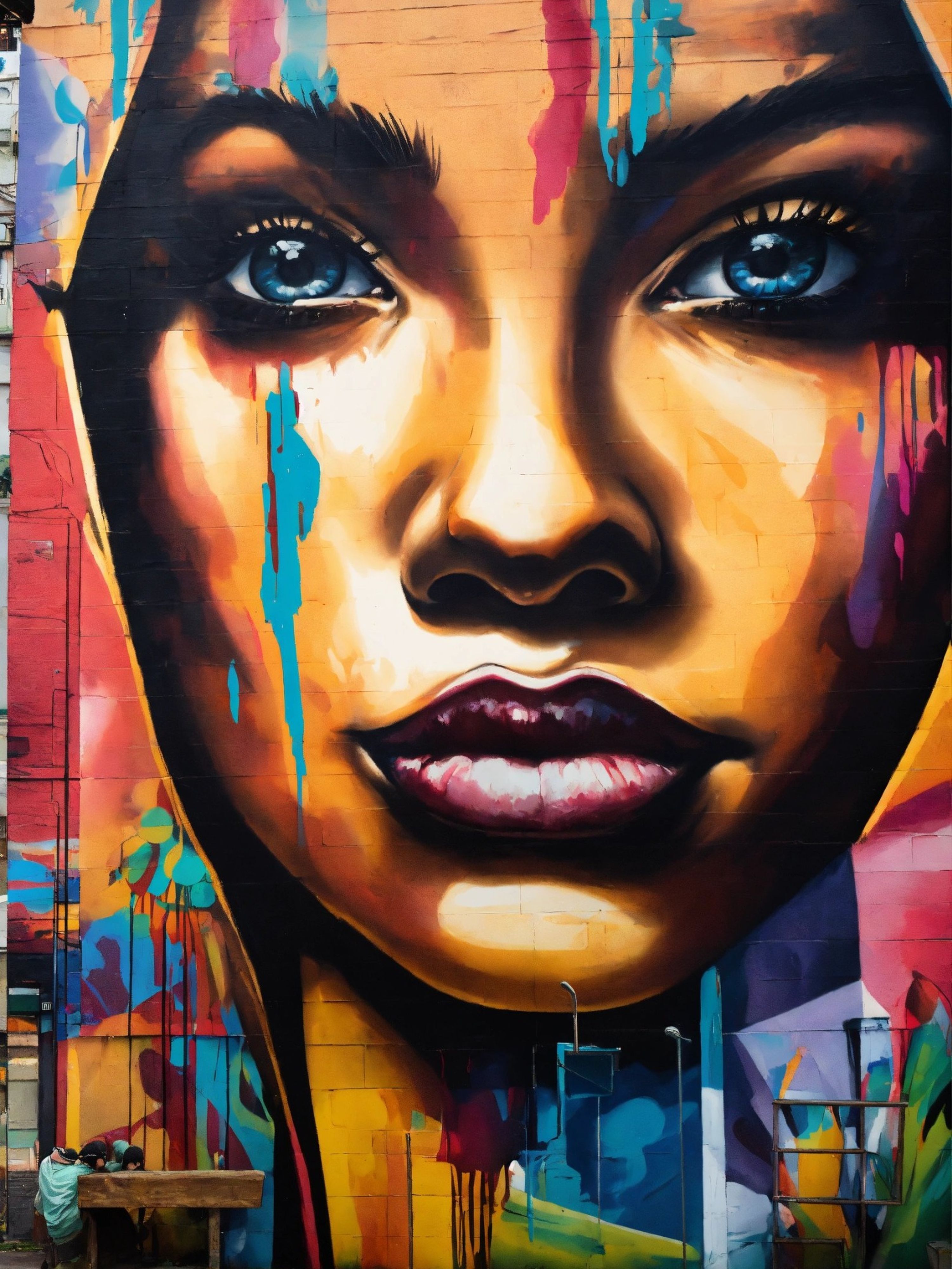 Portrait street art femme — vue 4