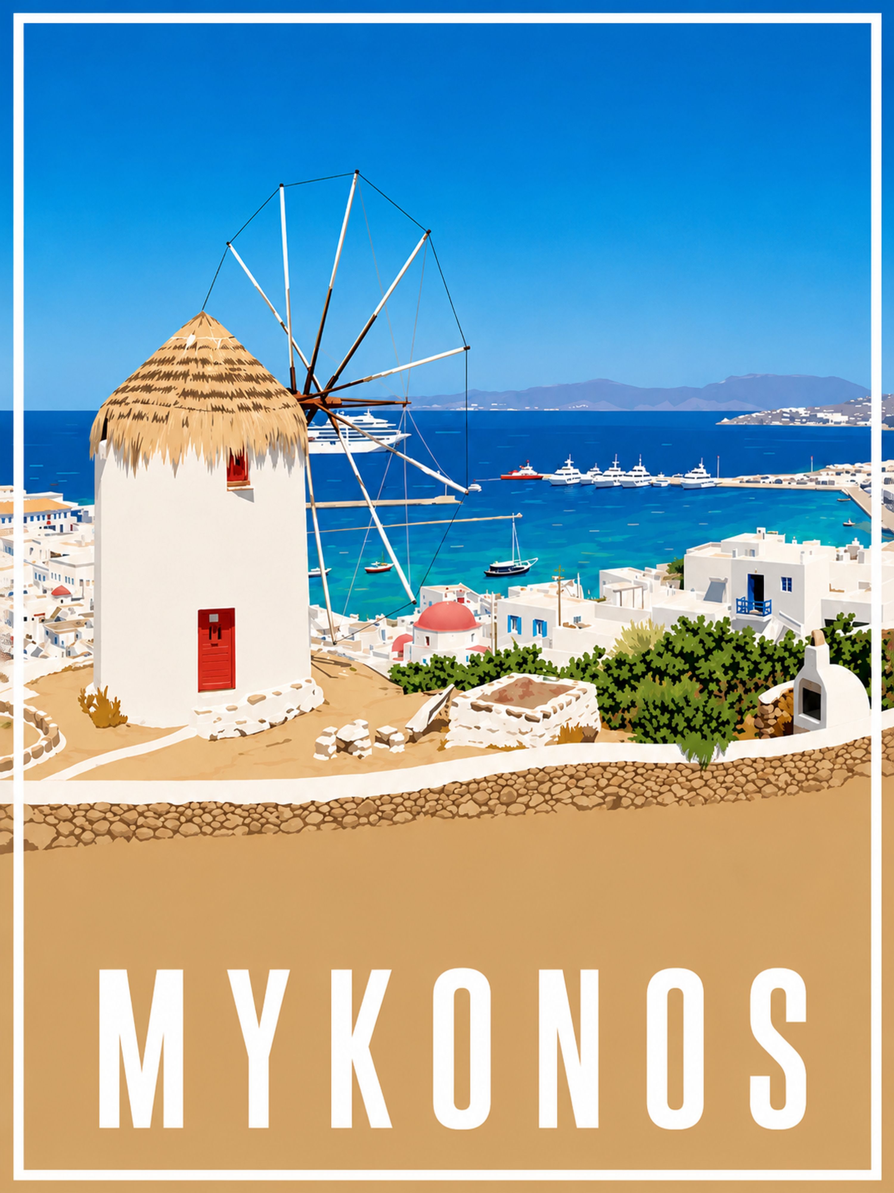 Moulin Mykonos Grèce — vue 5
